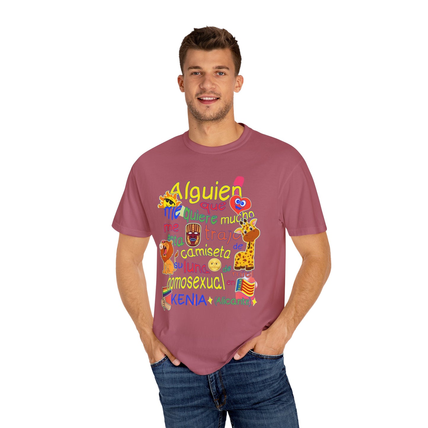 Camiseta personalizada para hombre "Luna De Miel En Kenia" Estilo Vintage