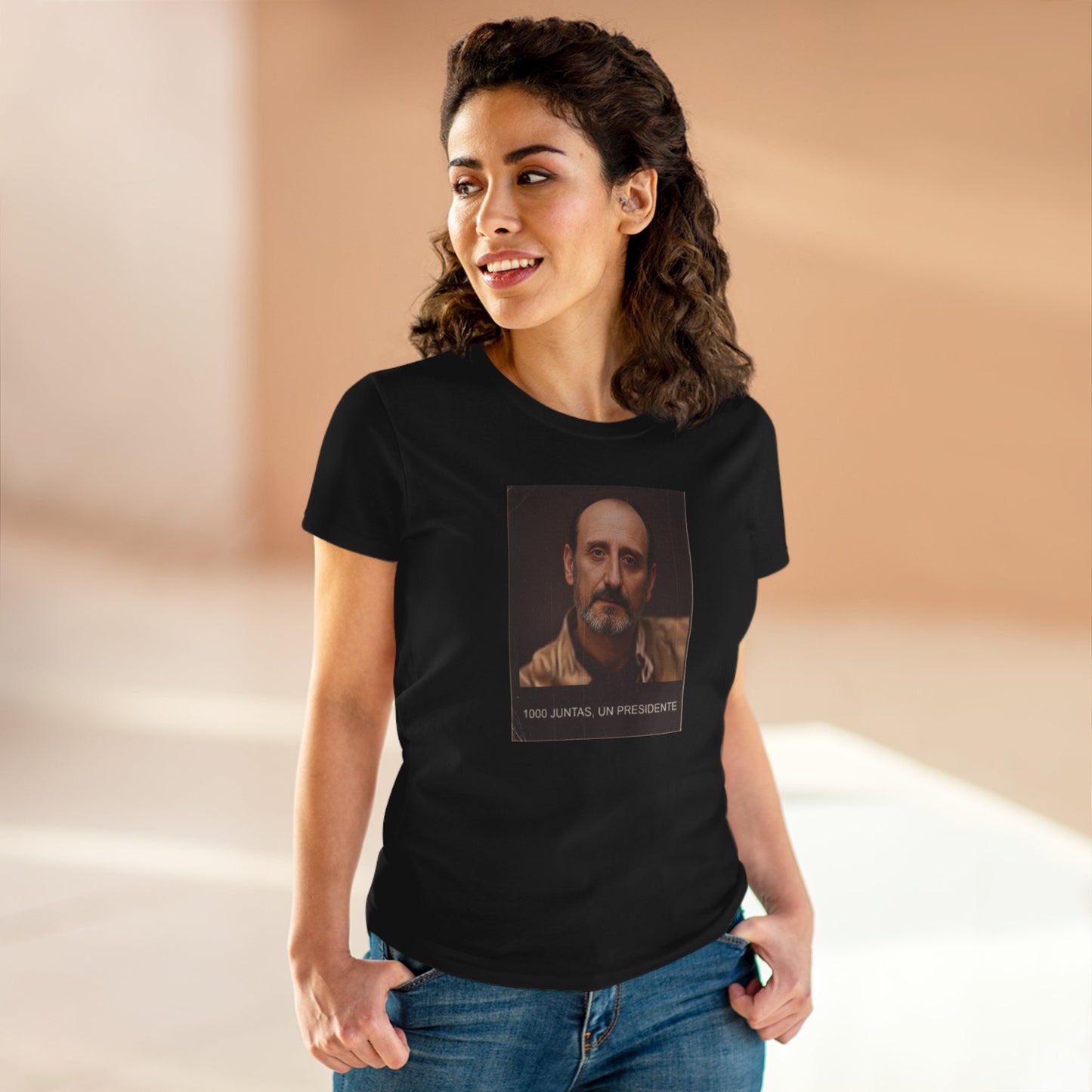 Camiseta de algodón con cita artística,1000 juntas un presidente estilo Vintage