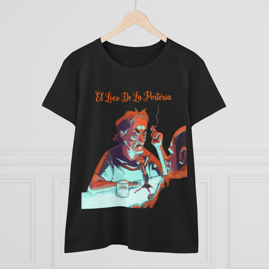 Camiseta gráfica para mujer con diseño de El Loco De La Porteria, estilo vintage