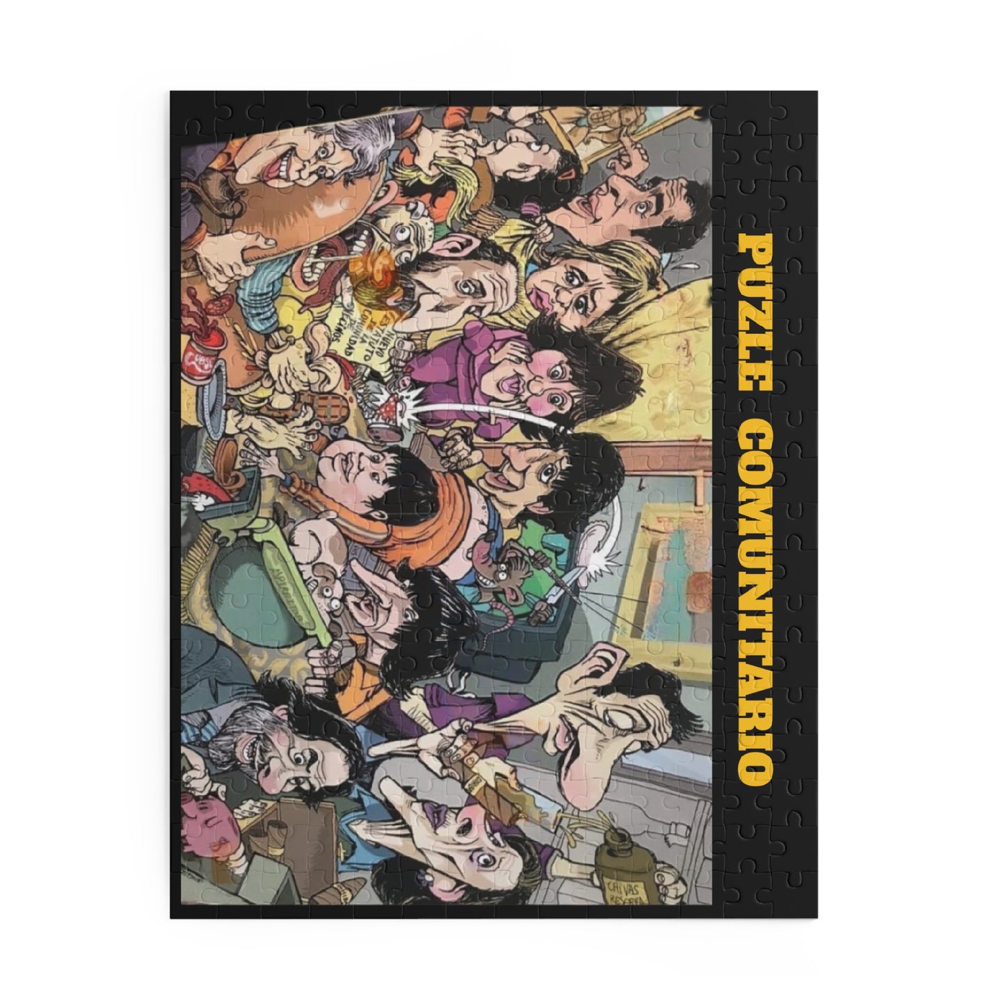 Arte de rompecabezas comunitario: divertido juego familiar de 120, 252 y 500 piezas para reuniones, festividades, regalos y actividades de ocio.