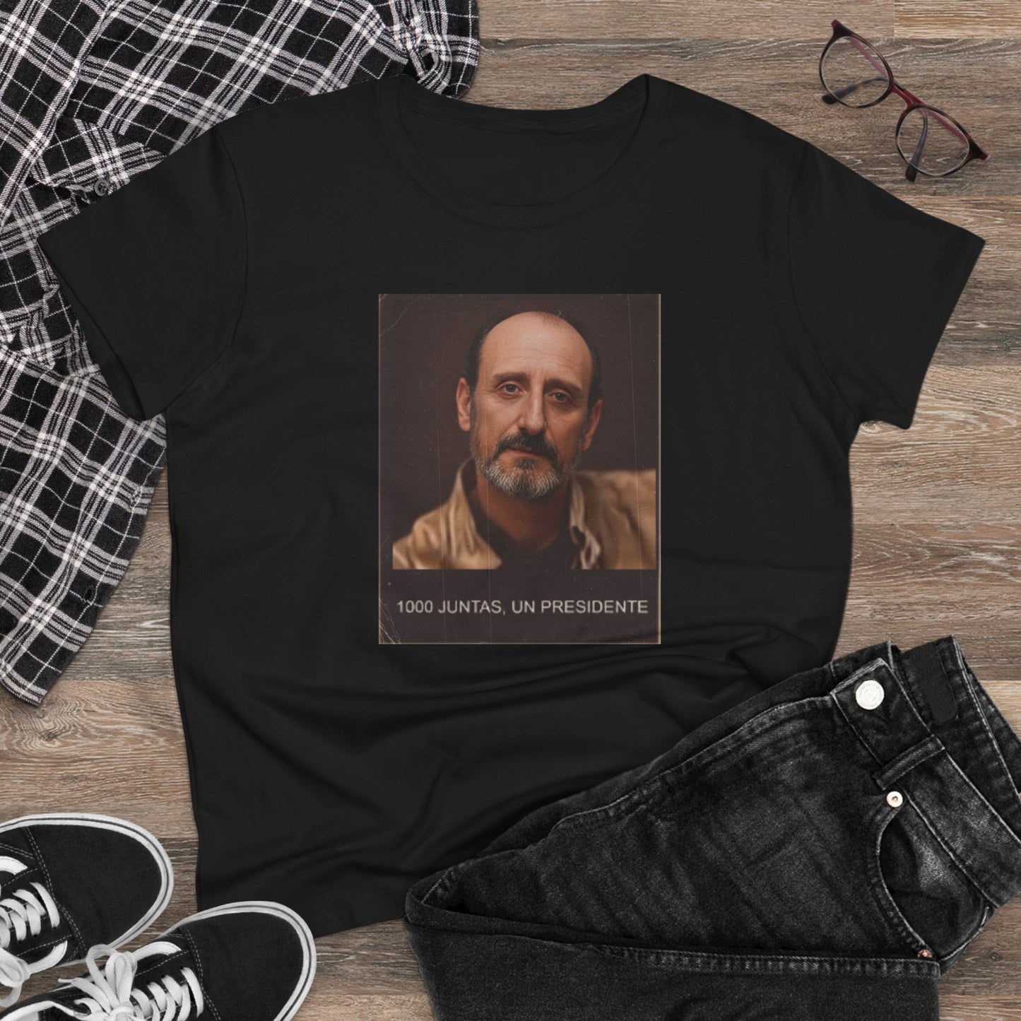 Camiseta de algodón con cita artística,1000 juntas un presidente estilo Vintage
