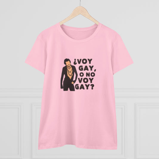 Camiseta Con Frase Personalziada de Carlos Aqui no hay quien viva "Voy Gay o no Voy Gay