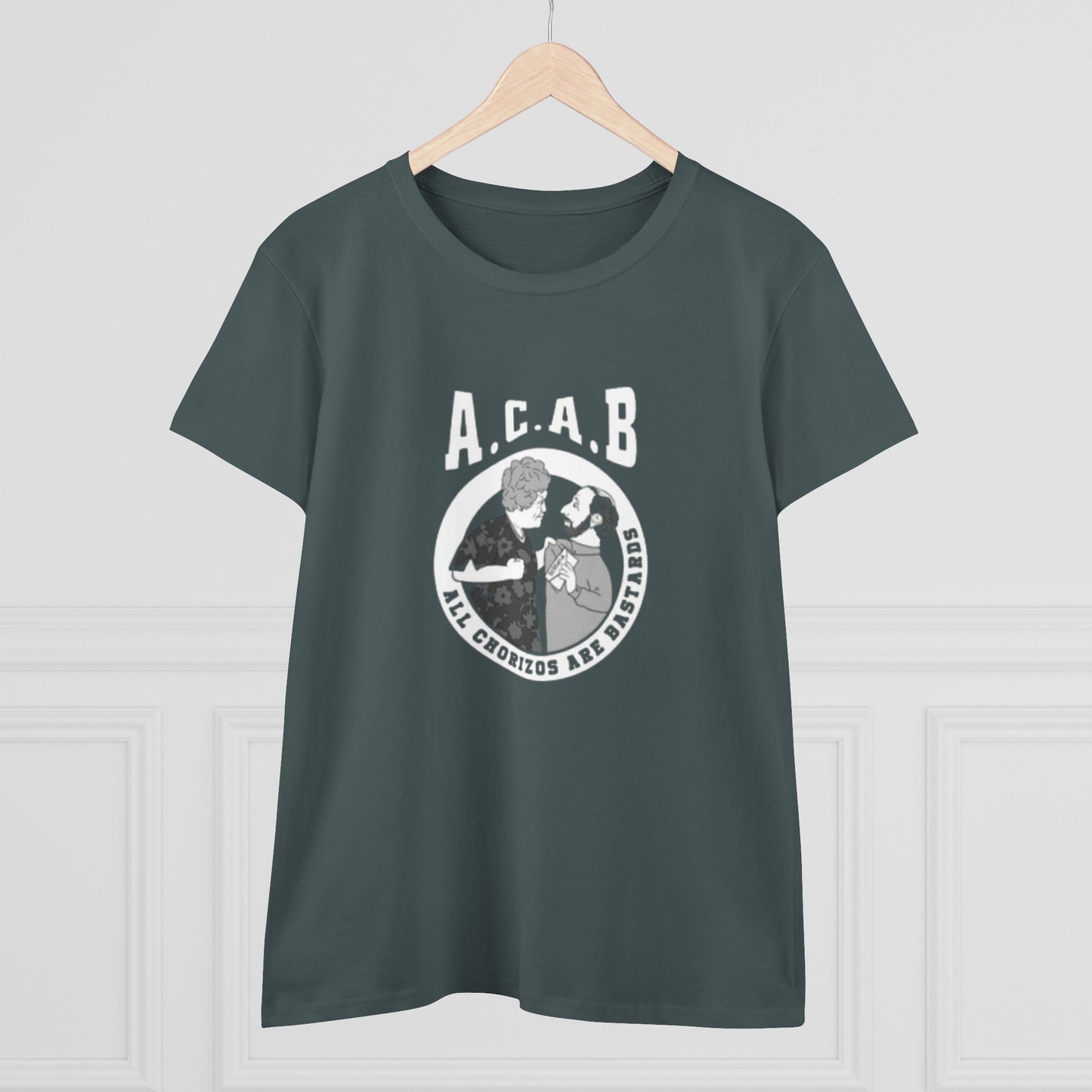 Camiseta de algodón de peso medio para mujer "todos los chorizos son unos bastardos. estilo vintage