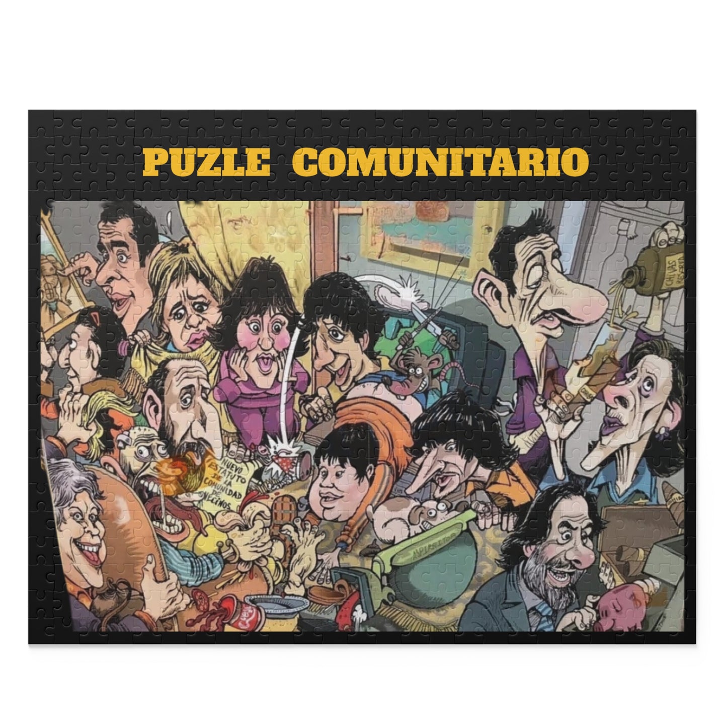 Arte de rompecabezas comunitario: divertido juego familiar de 120, 252 y 500 piezas para reuniones, festividades, regalos y actividades de ocio.