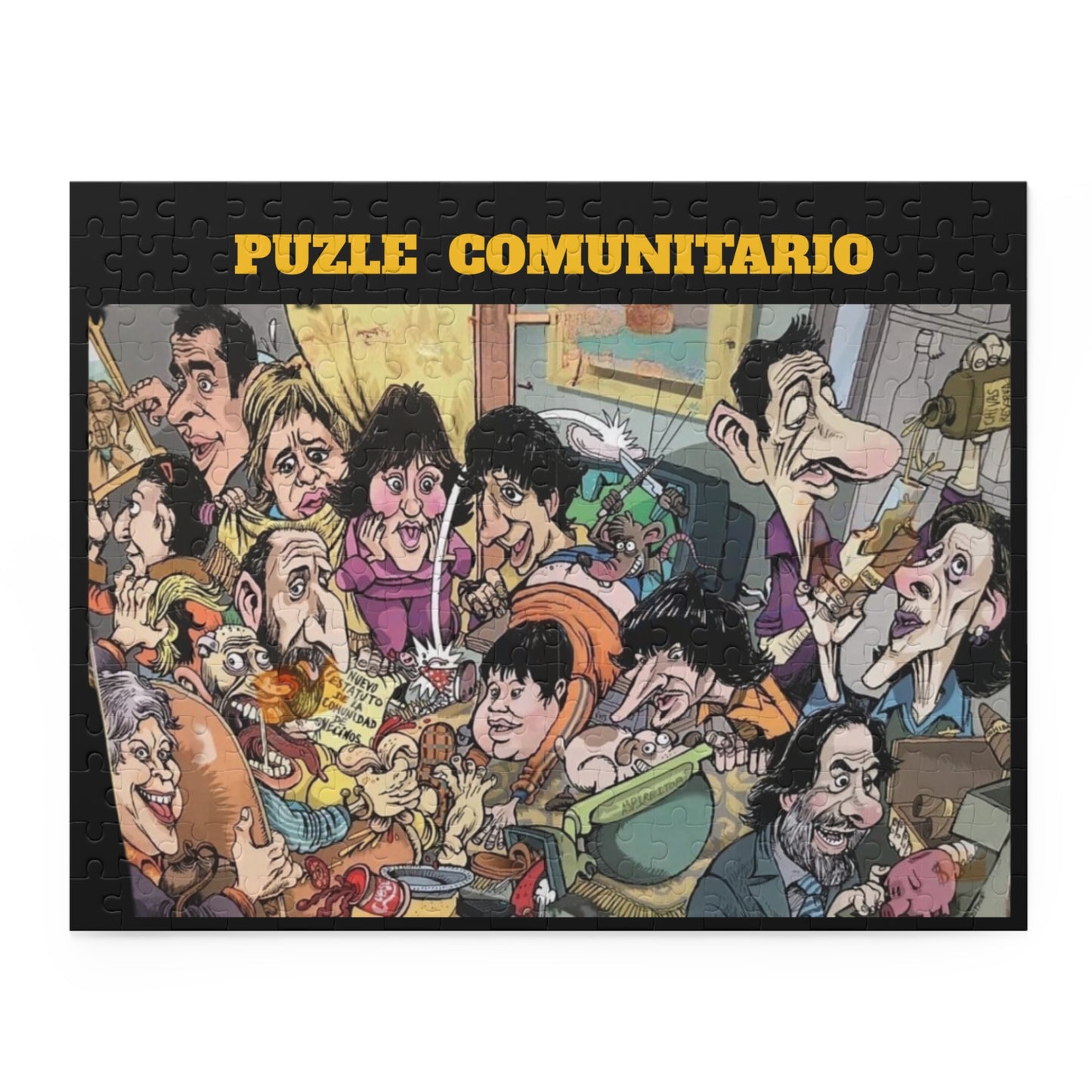 Arte de rompecabezas comunitario: divertido juego familiar de 120, 252 y 500 piezas para reuniones, festividades, regalos y actividades de ocio.