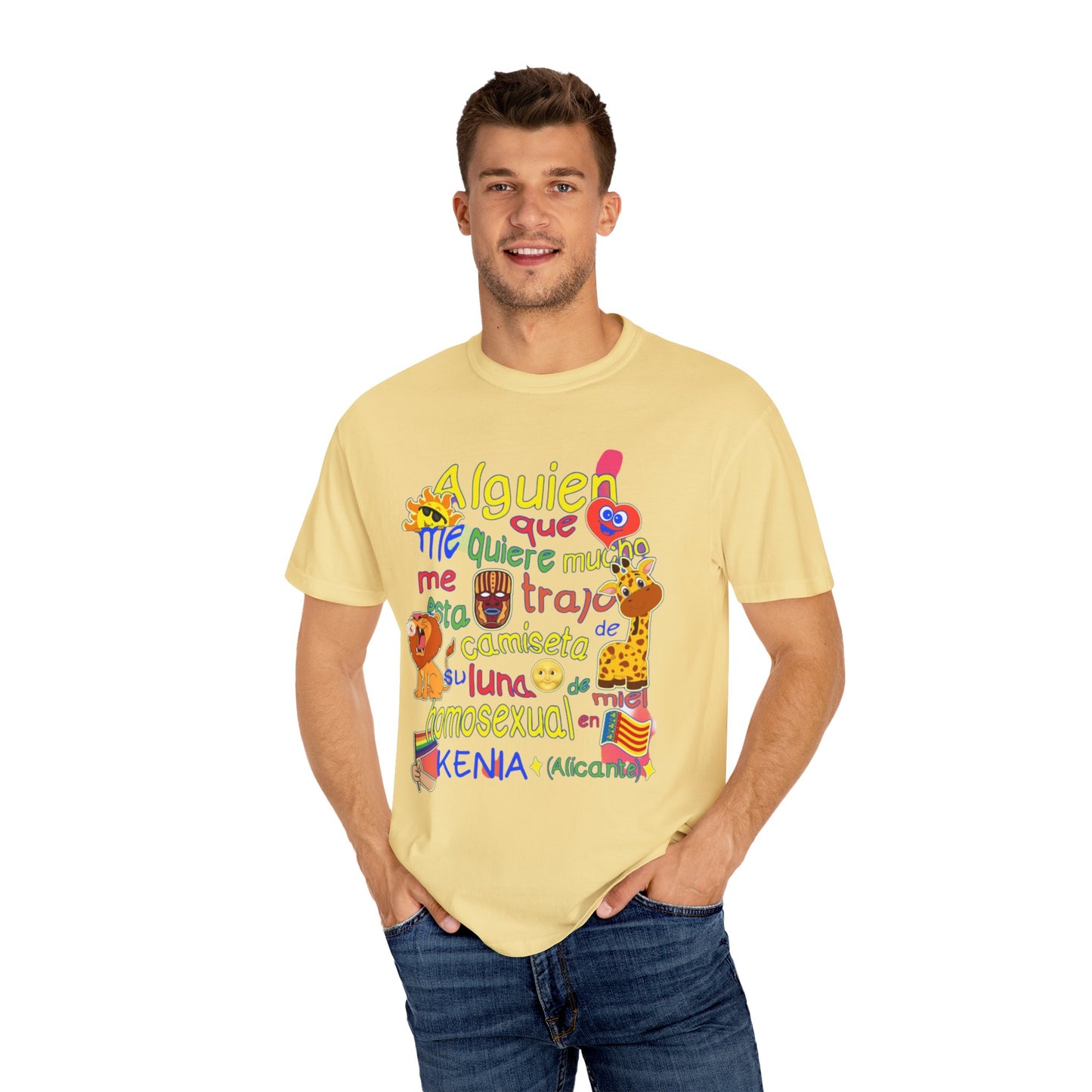 Camiseta personalizada para hombre "Luna De Miel En Kenia" Estilo Vintage