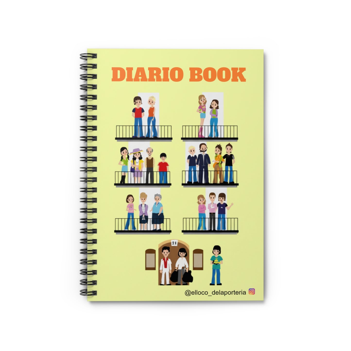 Cuaderno espiral: diario Personalizado con personajes de la Serie Aqui no hay quien viva