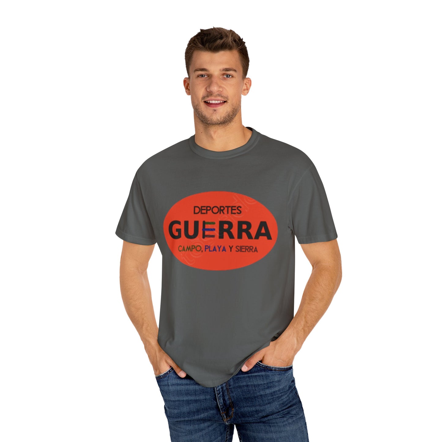 Camiseta con frase "Deportes Guerra" Estilo Vintage