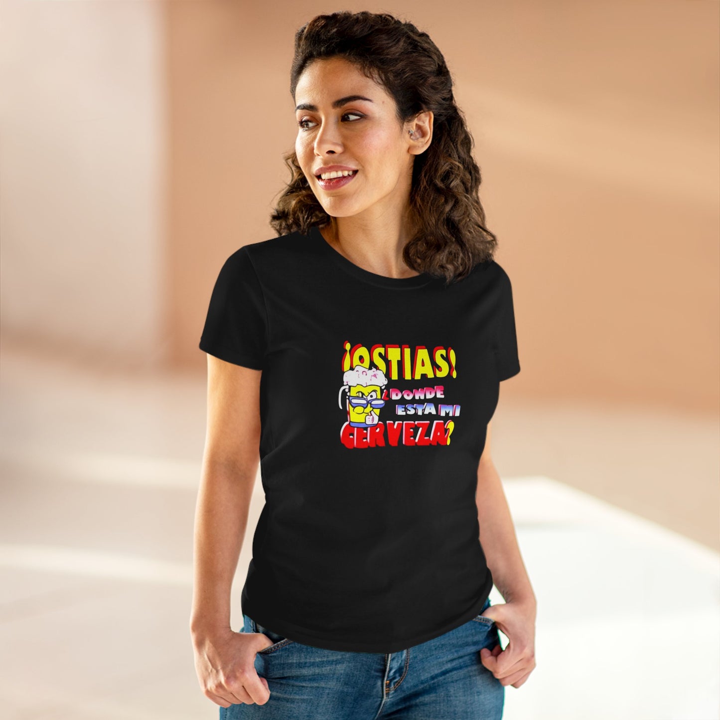 Camiseta gráfica divertida, Con frase de Vicente de la que se avecina "Ostias Donde Esta Mi Cerveza"