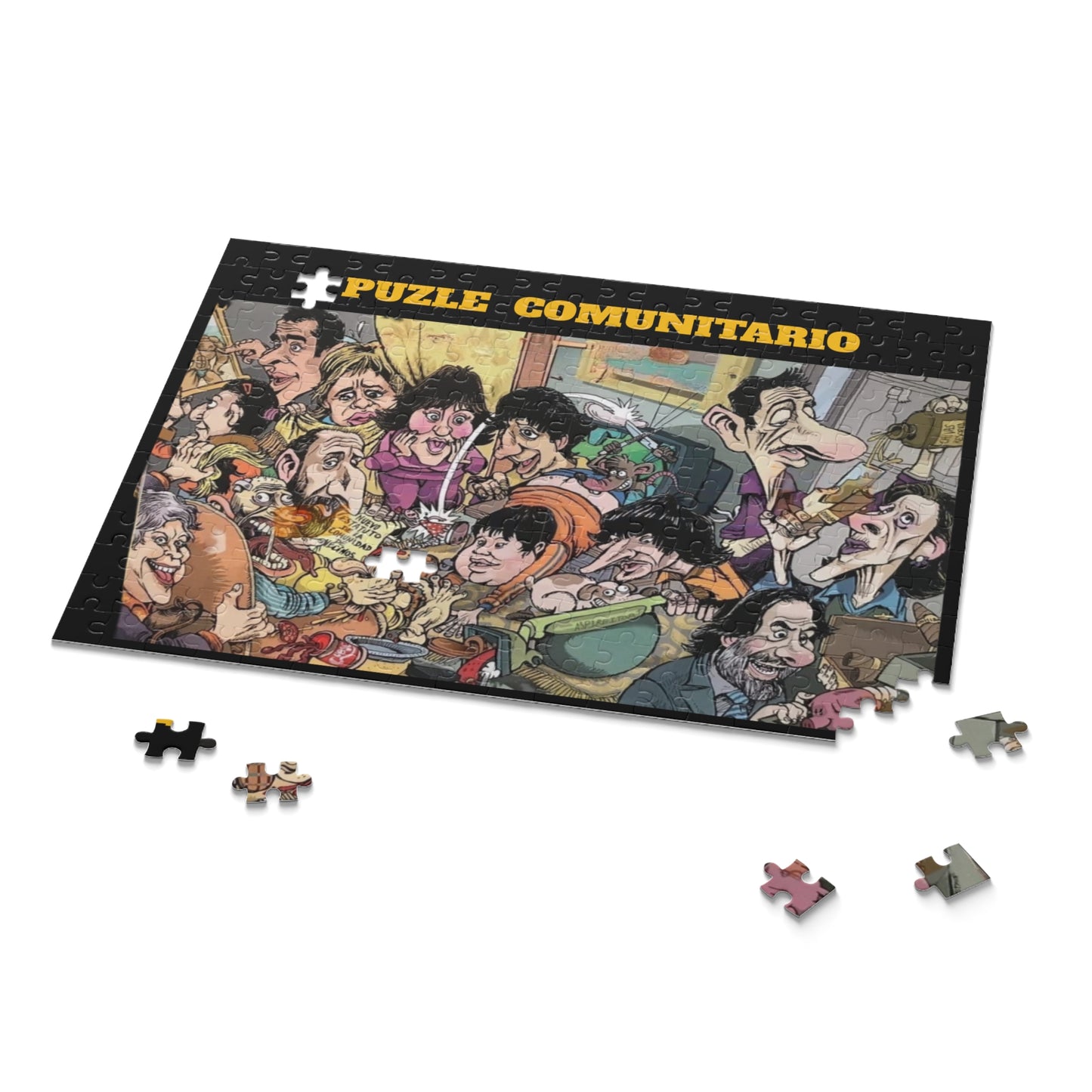 Arte de rompecabezas comunitario: divertido juego familiar de 120, 252 y 500 piezas para reuniones, festividades, regalos y actividades de ocio.