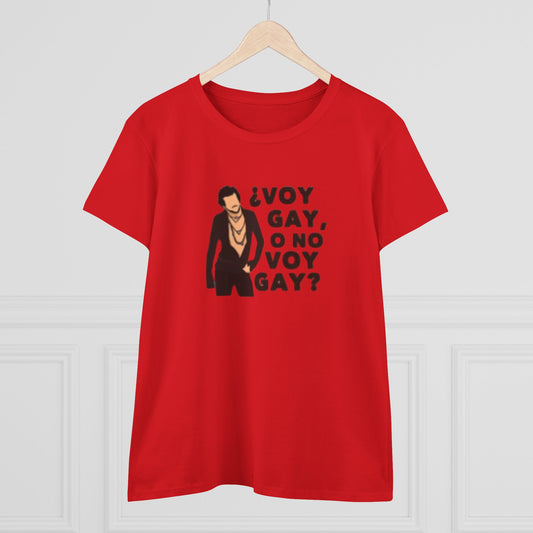 Camiseta personalizada con frase de Carlos "Voy Gay o no Voy Gay"