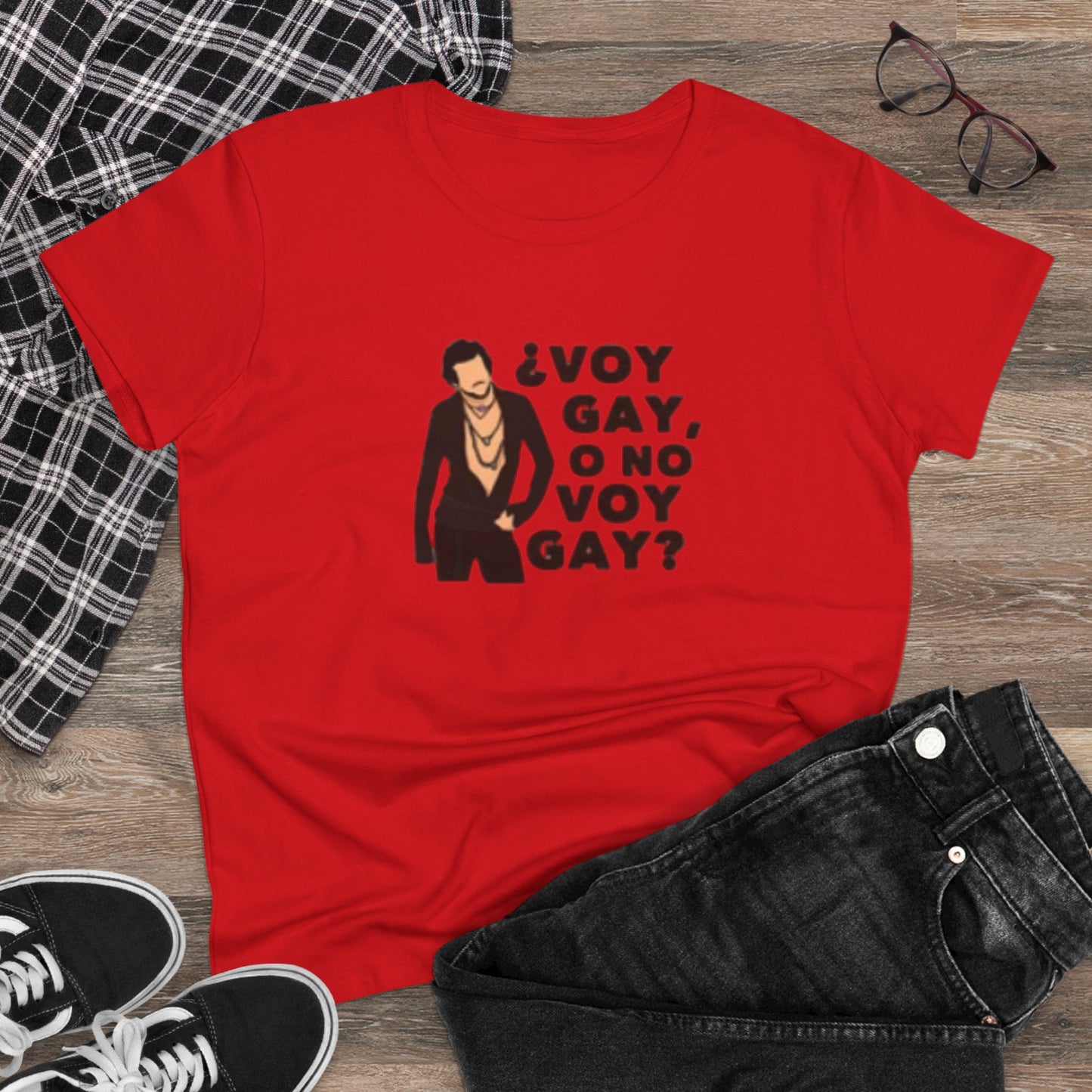 Camiseta personalizada con frase de Carlos "Voy Gay o no Voy Gay"