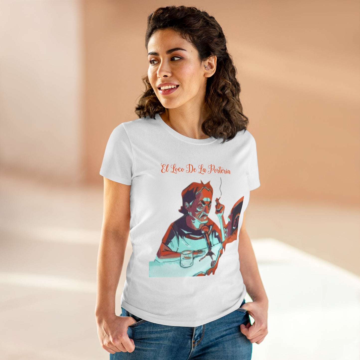 Camiseta gráfica para mujer con diseño de El Loco De La Porteria, estilo vintage