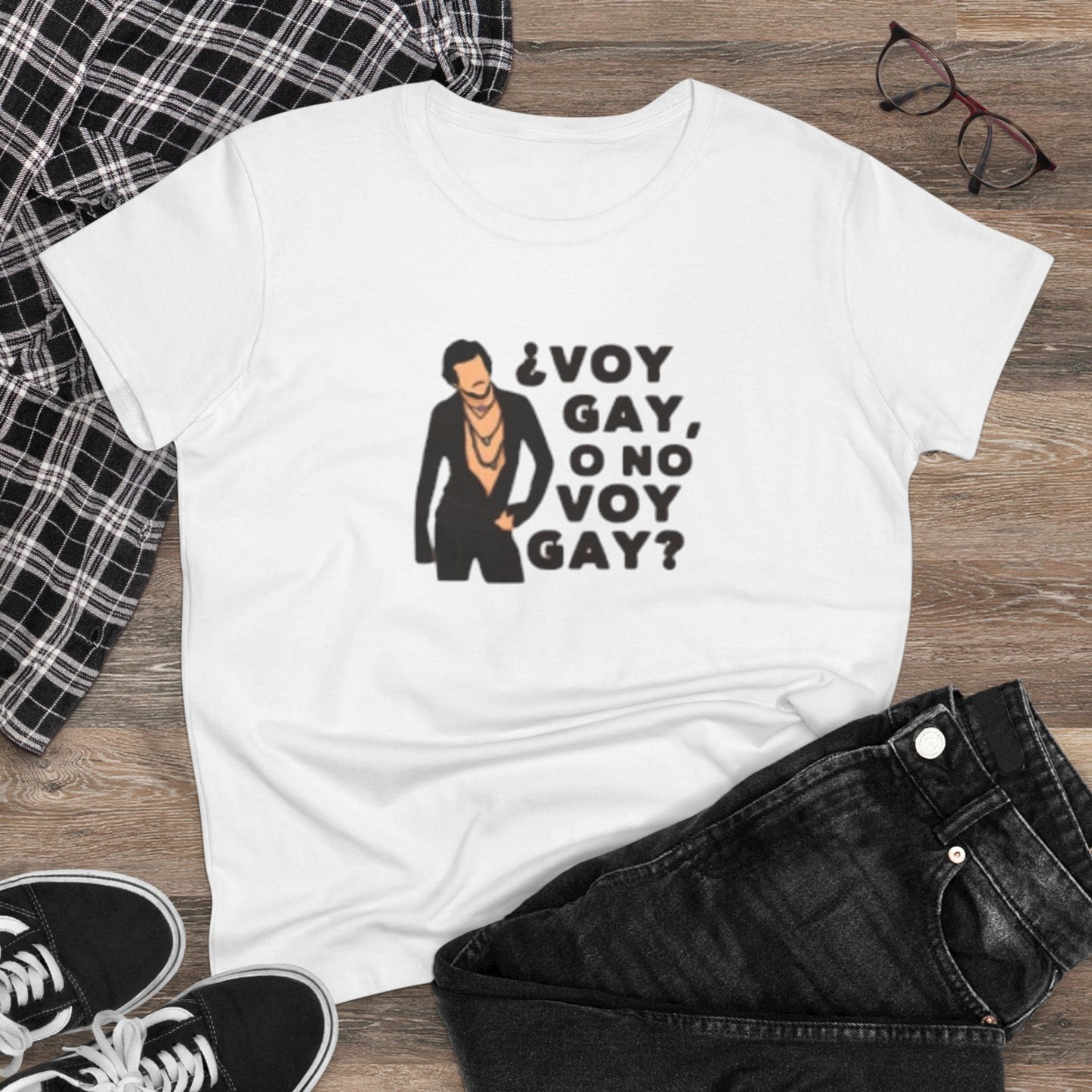 Camiseta personalizada con frase de Carlos "Voy Gay o no Voy Gay"