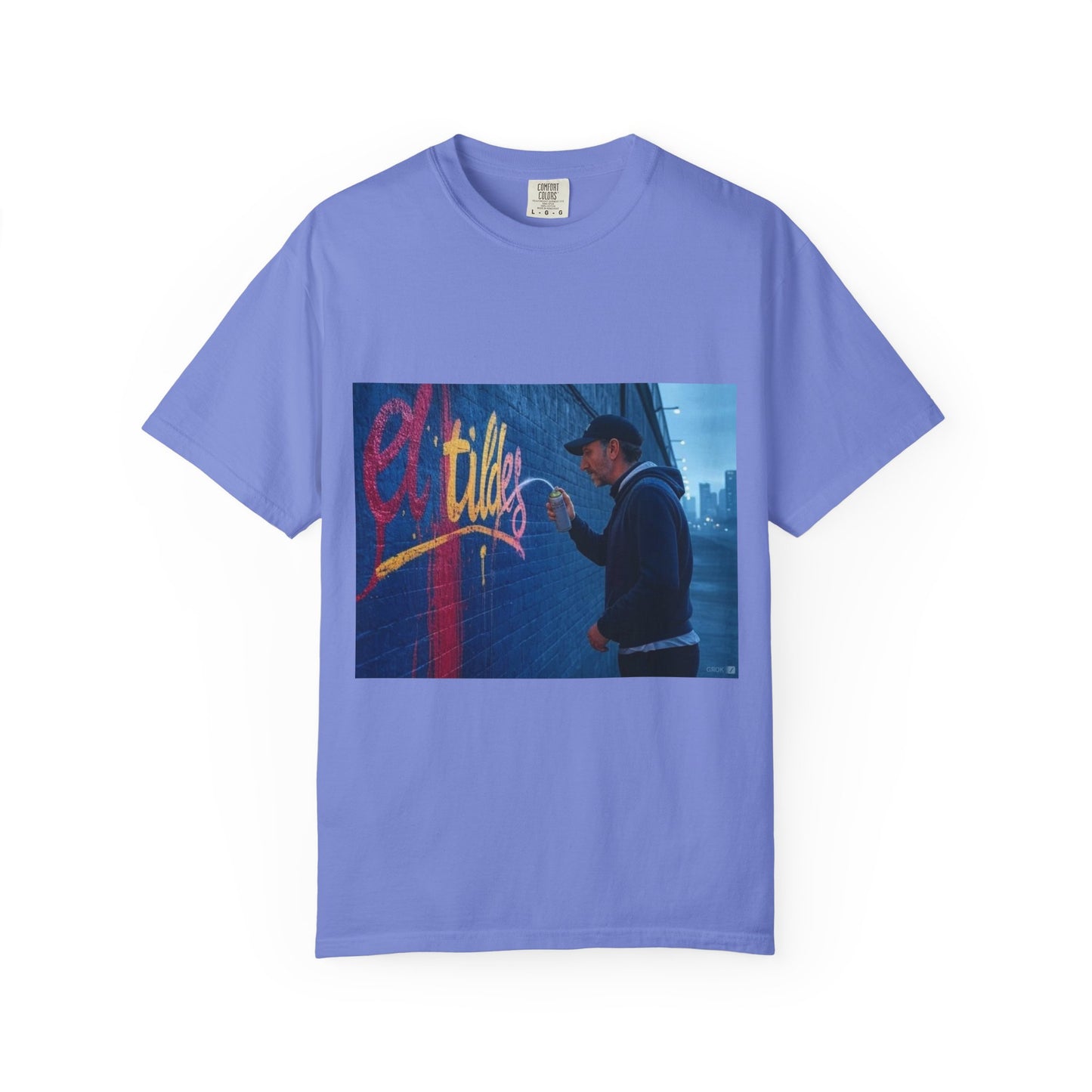Camiseta de hombre con grafiti urbano, El Tildes estilo vintage