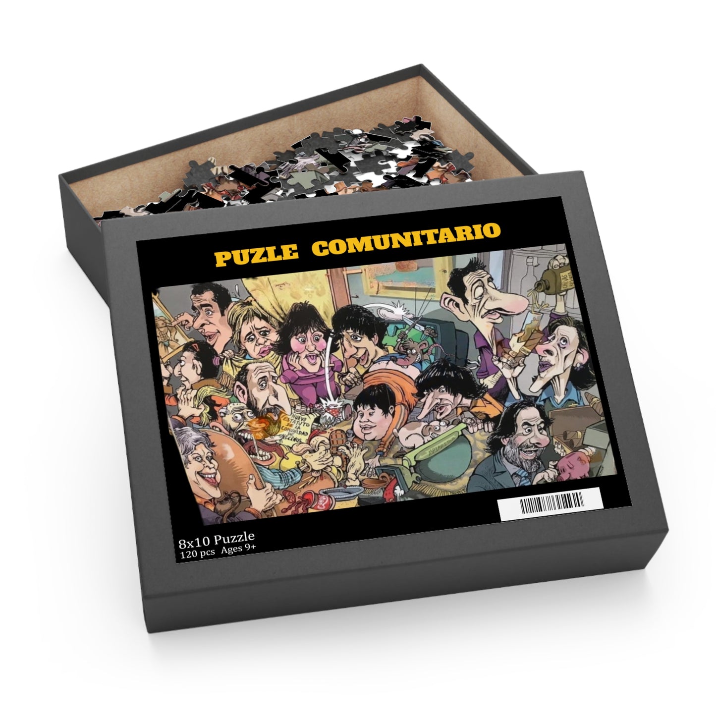 Arte de rompecabezas comunitario: divertido juego familiar de 120, 252 y 500 piezas para reuniones, festividades, regalos y actividades de ocio.
