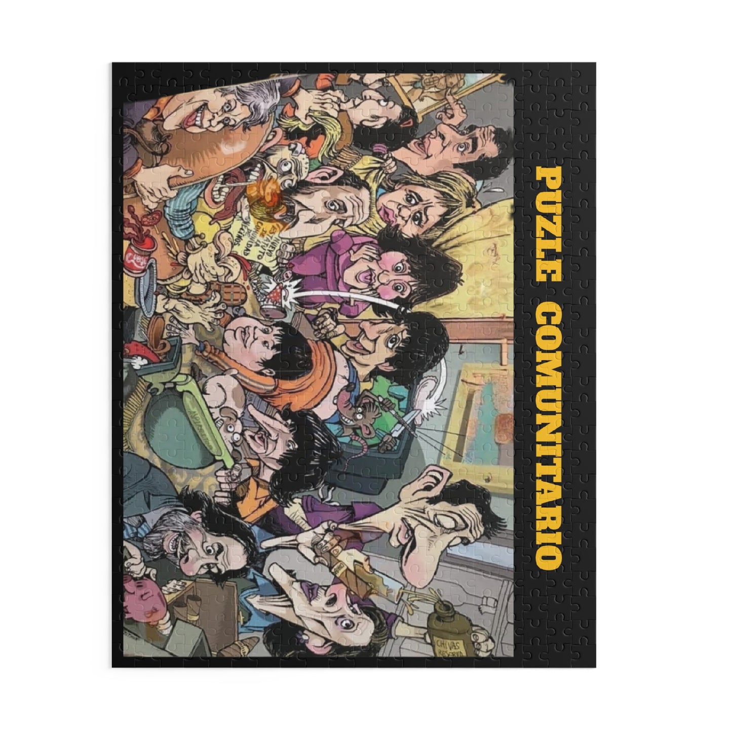 Arte de rompecabezas comunitario: divertido juego familiar de 120, 252 y 500 piezas para reuniones, festividades, regalos y actividades de ocio.