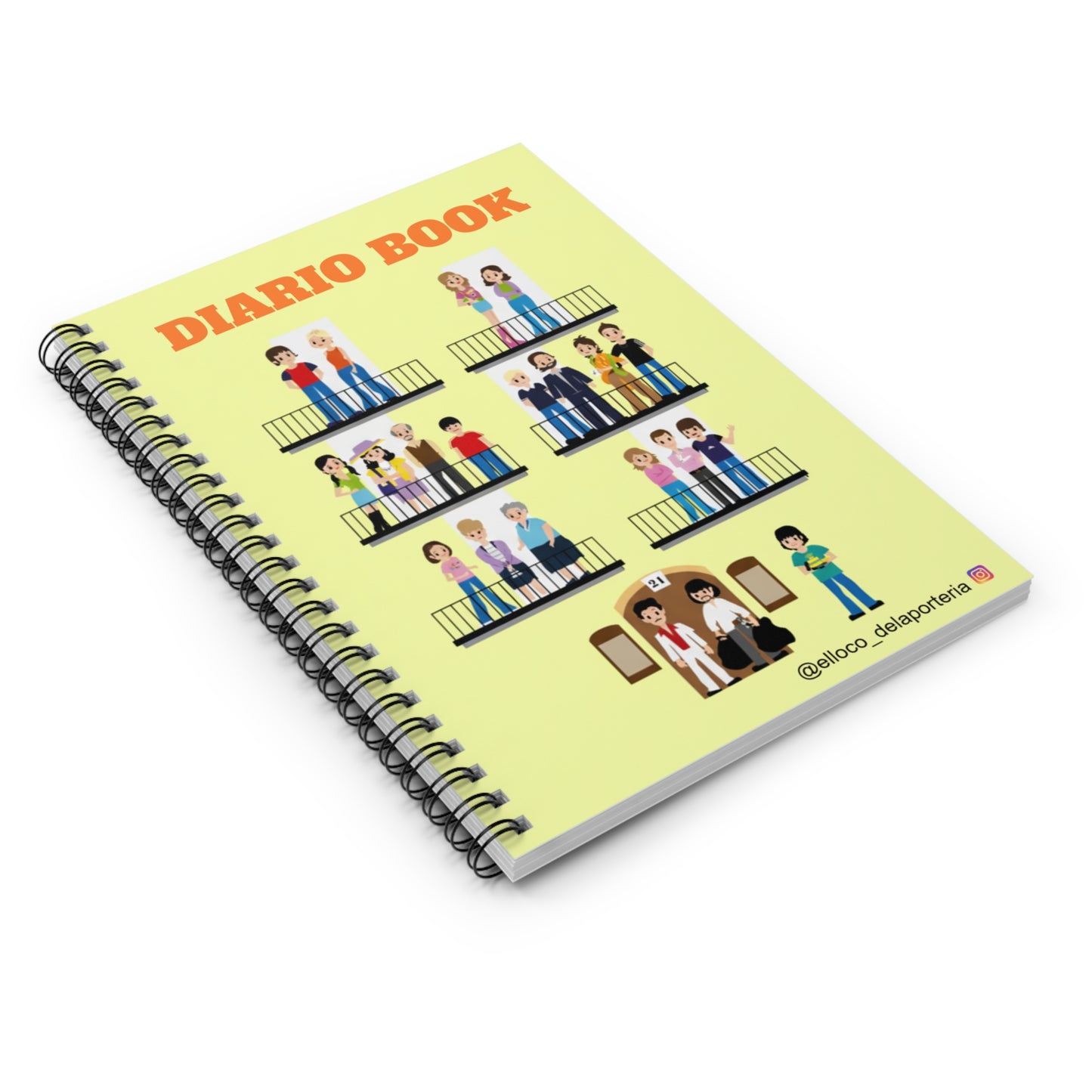 Cuaderno espiral: diario Personalizado con personajes de la Serie Aqui no hay quien viva