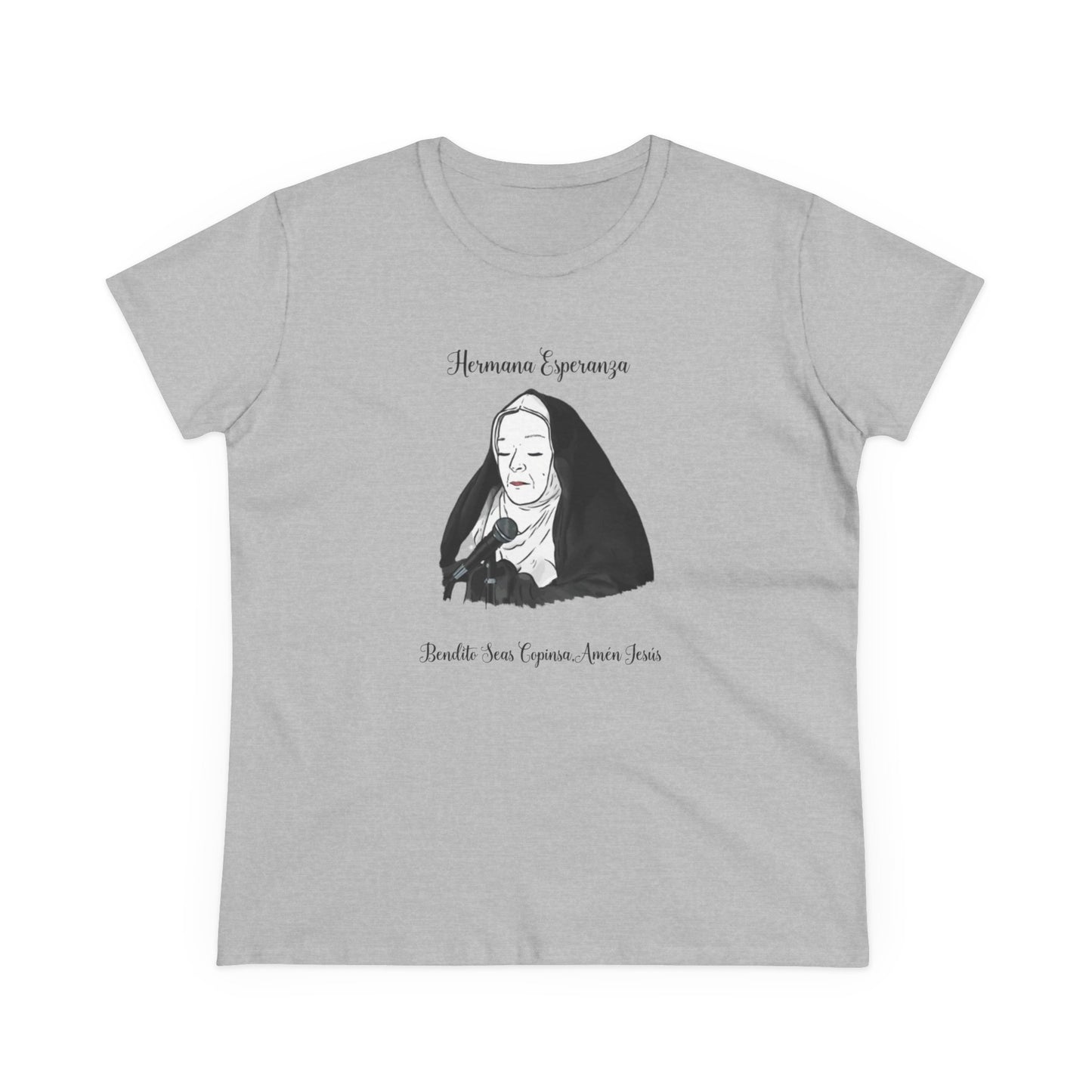 Camiseta para mujer con gráfico de la hermana esperanza estilo vintage