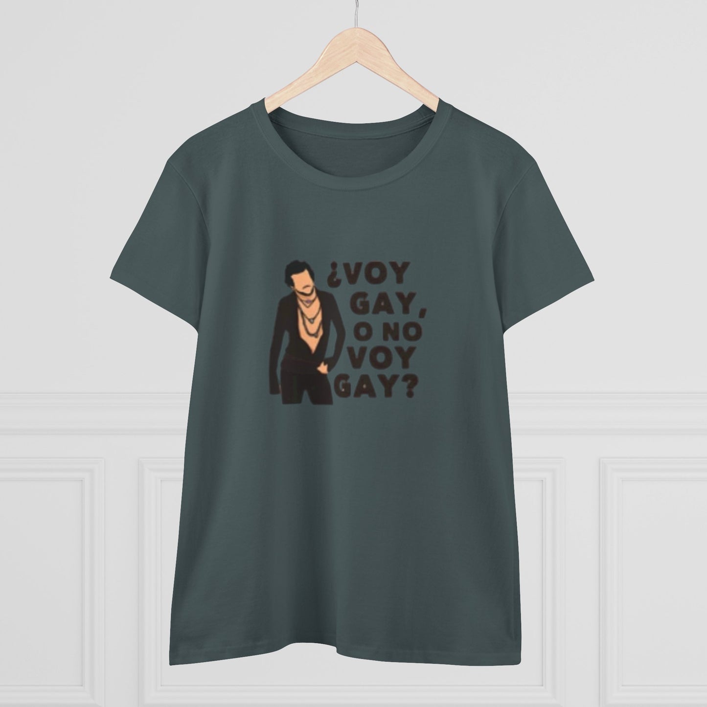 Camiseta Con Frase Personalziada de Carlos Aqui no hay quien viva "Voy Gay o no Voy Gay