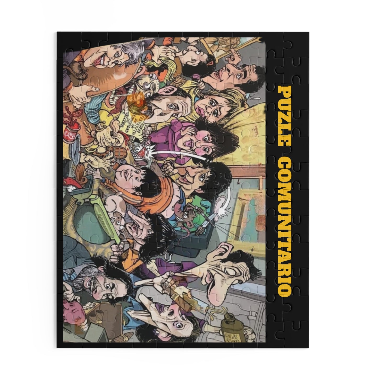 Arte de rompecabezas comunitario: divertido juego familiar de 120, 252 y 500 piezas para reuniones, festividades, regalos y actividades de ocio.