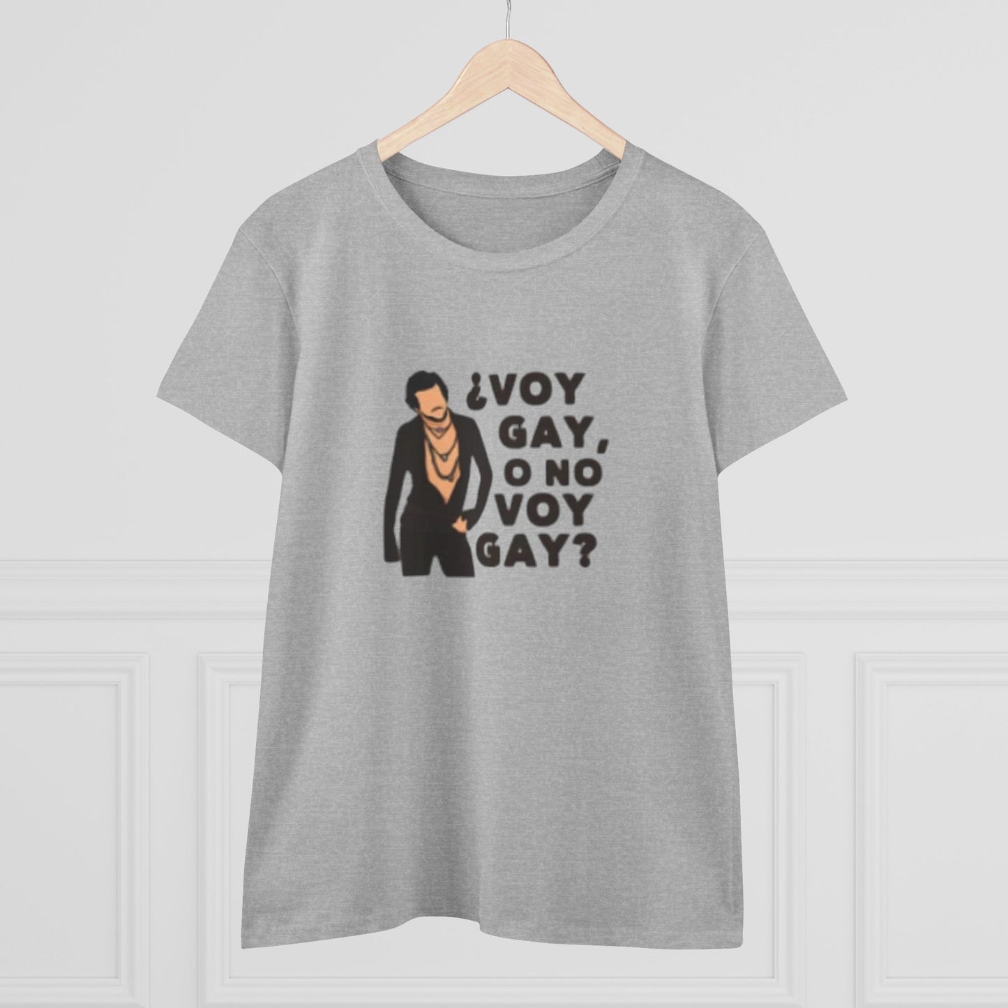 Camiseta Con Frase Personalziada de Carlos Aqui no hay quien viva "Voy Gay o no Voy Gay