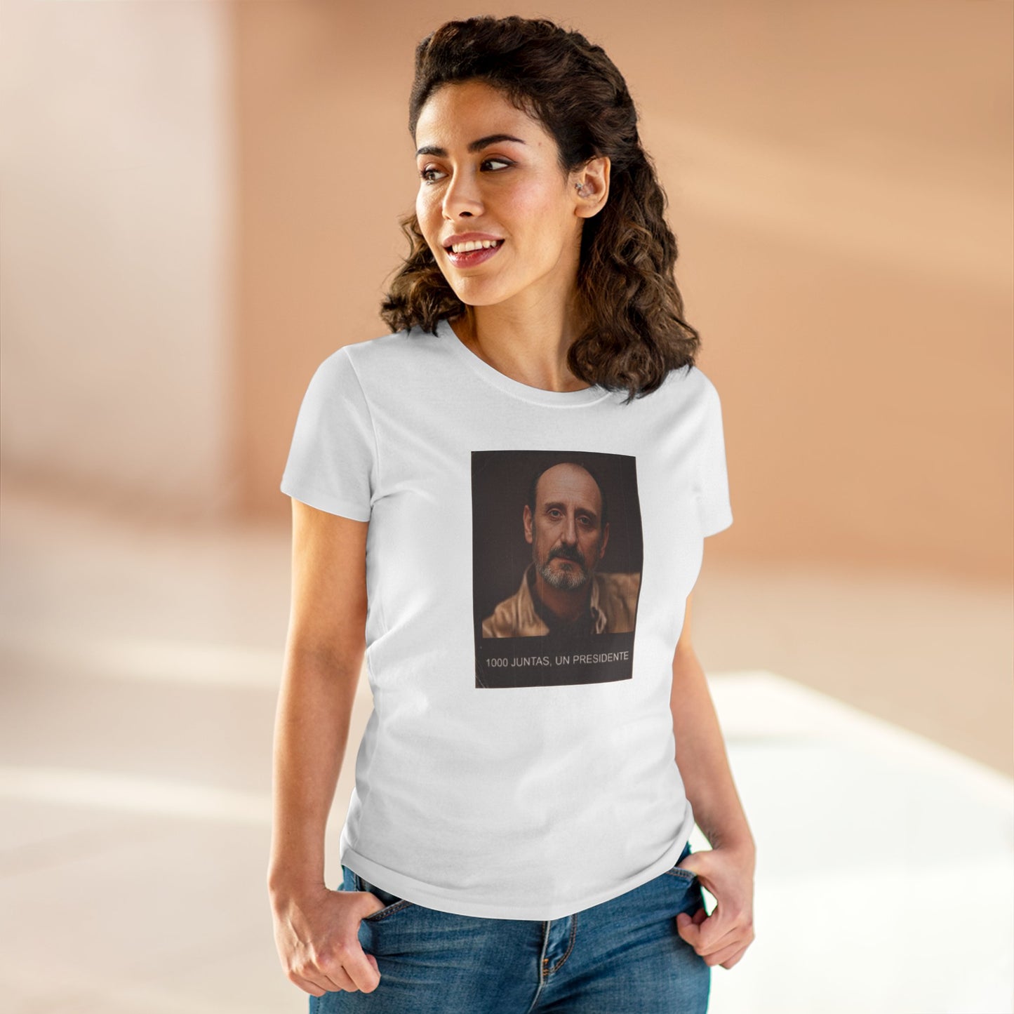 Camiseta de algodón con cita artística,1000 juntas un presidente estilo Vintage