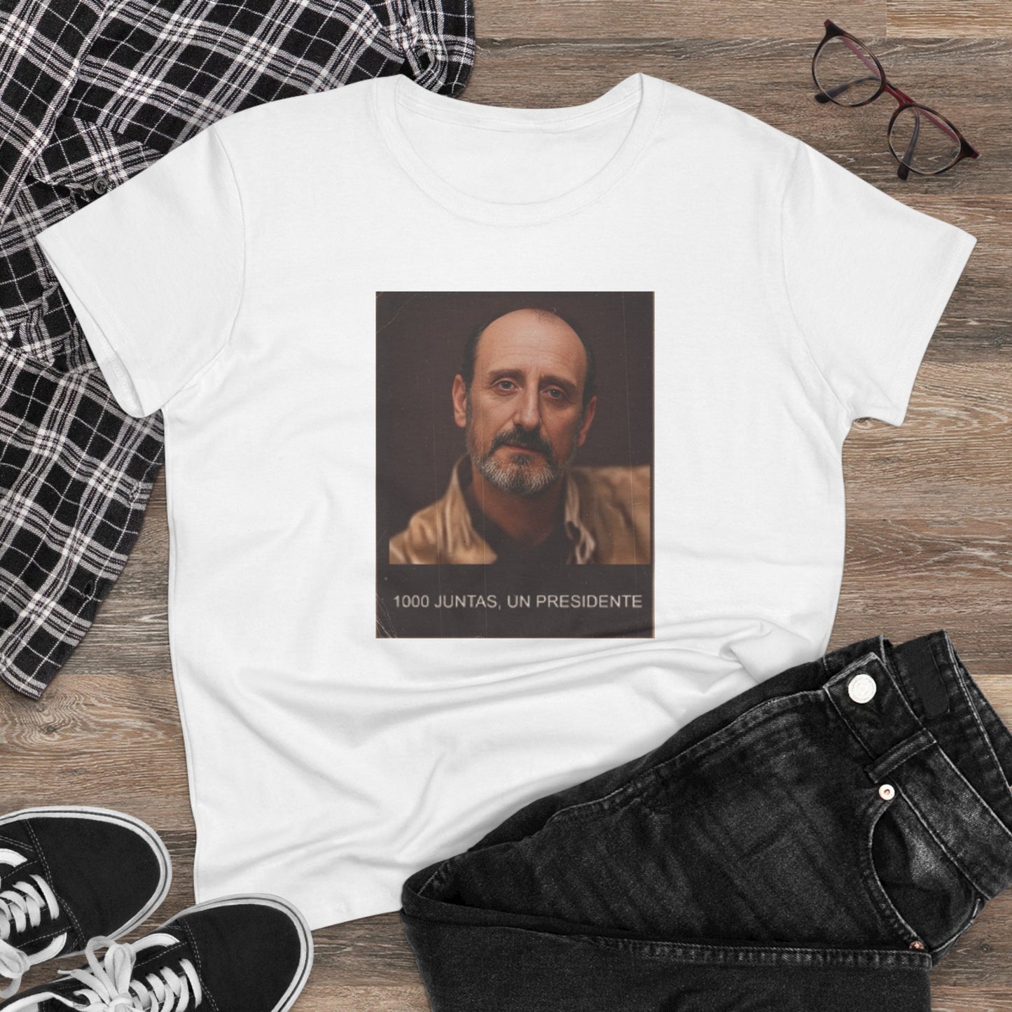 Camiseta de algodón con cita artística,1000 juntas un presidente estilo Vintage