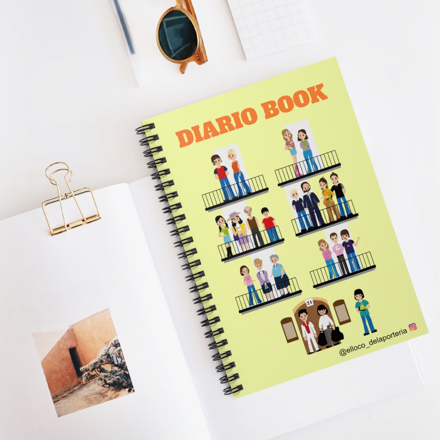 Cuaderno espiral: diario Personalizado con personajes de la Serie Aqui no hay quien viva