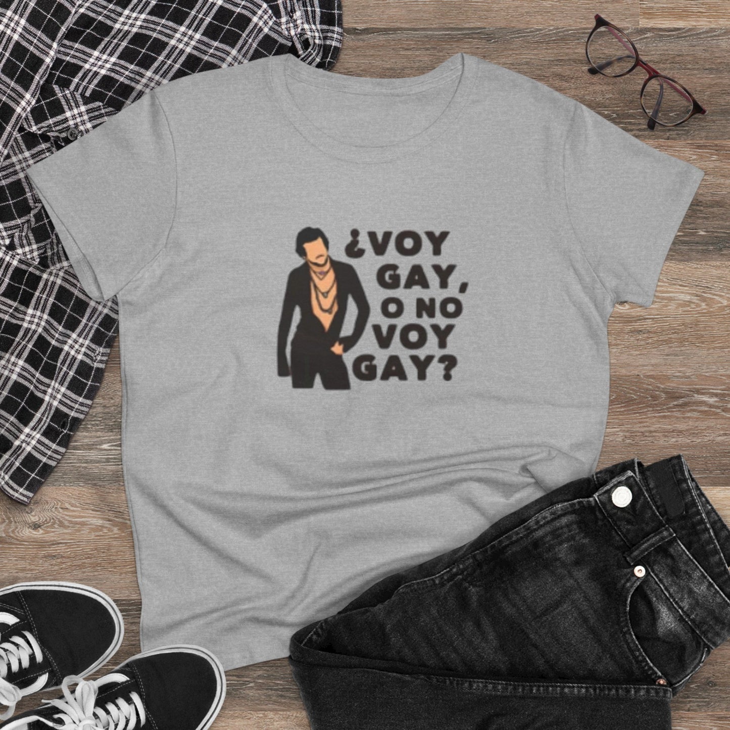 Camiseta personalizada con frase de Carlos "Voy Gay o no Voy Gay"