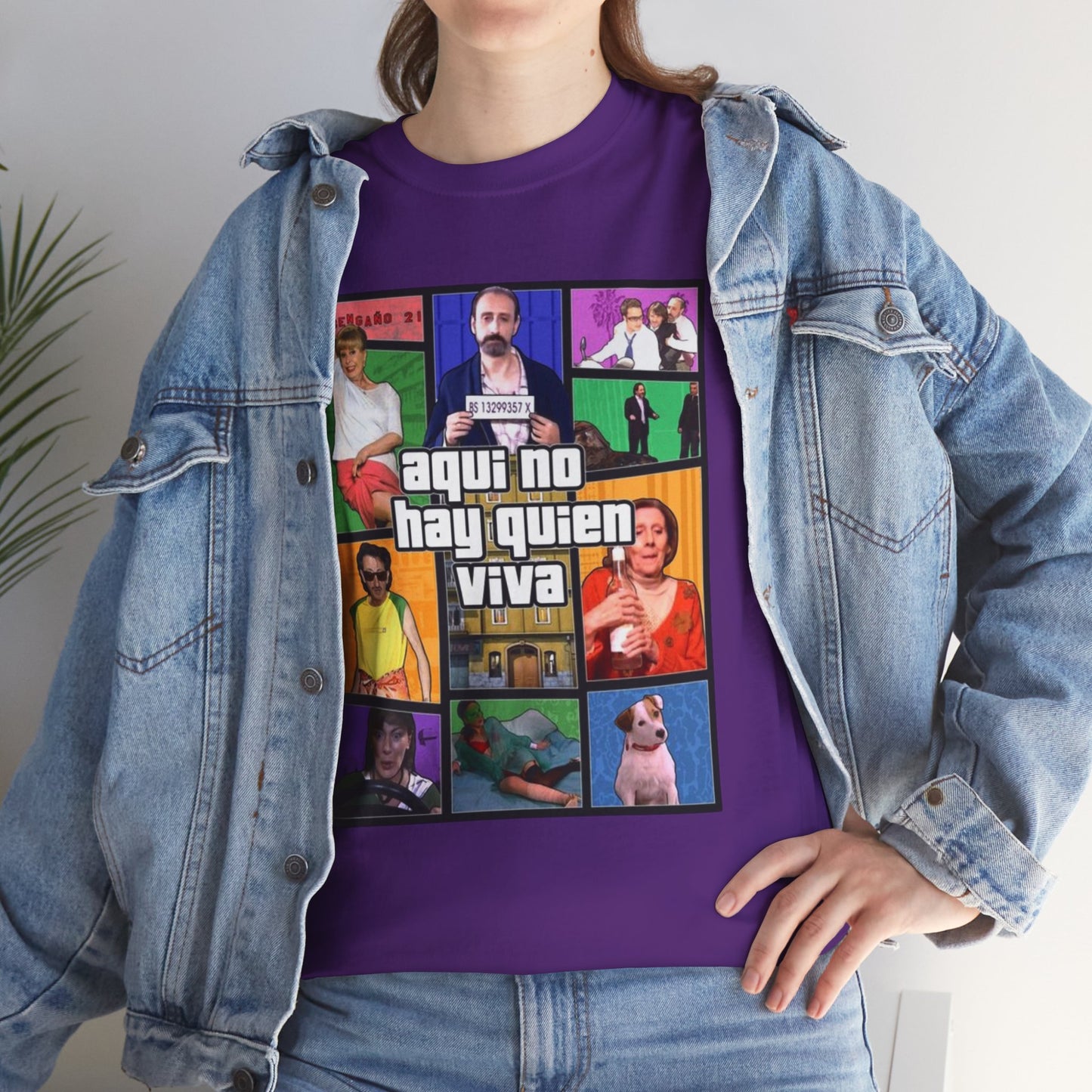 Camiseta Gamer Unisex Aquí no hay quien viva estilo Vintage