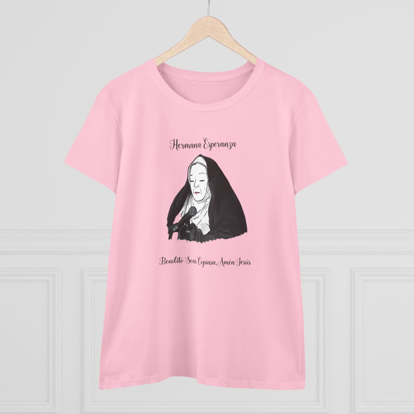 Camiseta para mujer con gráfico de la hermana esperanza estilo vintage