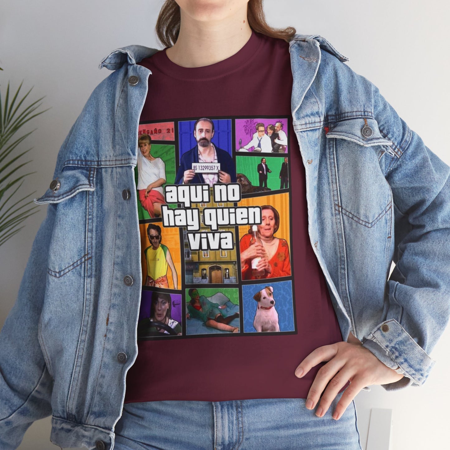 Camiseta Gamer Unisex Aquí no hay quien viva estilo Vintage