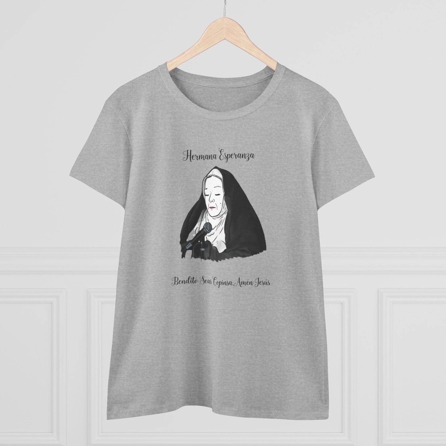 Camiseta para mujer con gráfico de la hermana esperanza estilo vintage