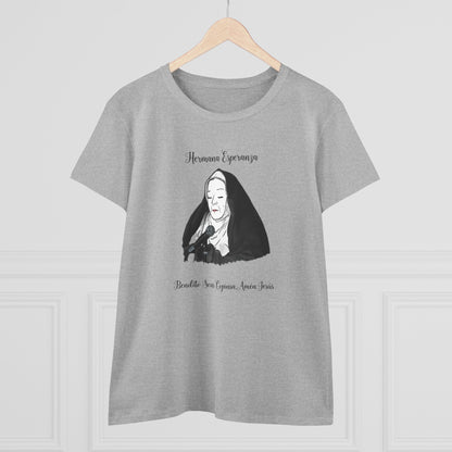 Camiseta para mujer con gráfico de la hermana esperanza estilo vintage