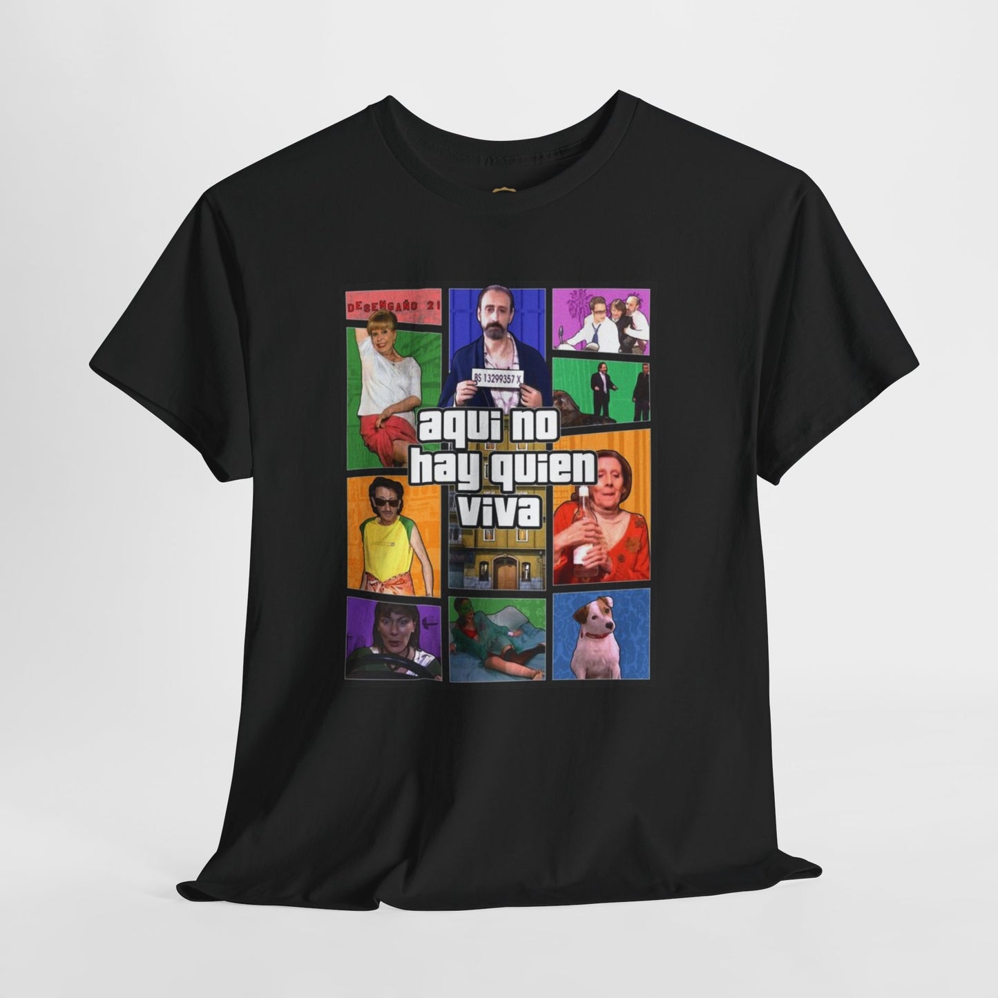 Camiseta Gamer Unisex Aquí no hay quien viva estilo Vintage