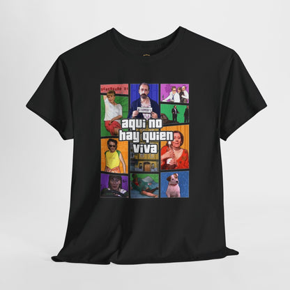 Camiseta Gamer Unisex Aquí no hay quien viva estilo Vintage