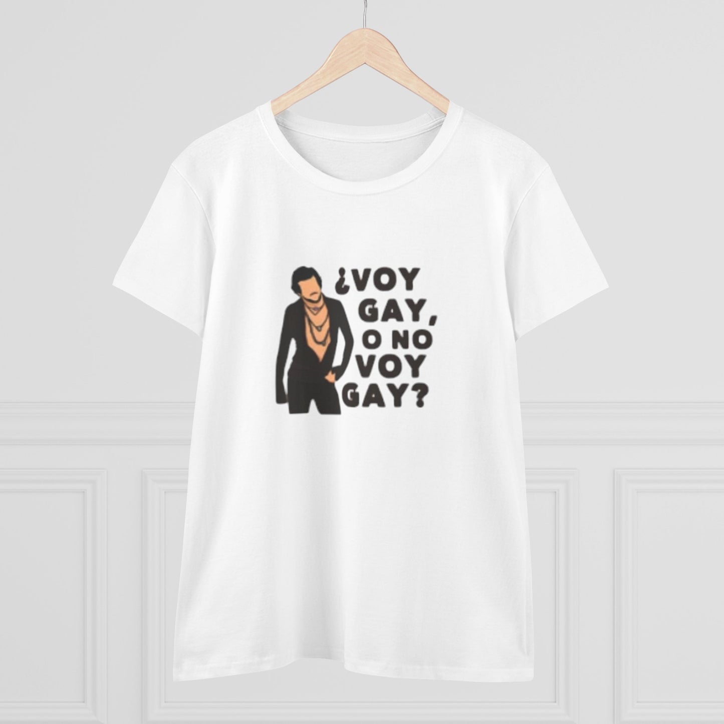 Camiseta Con Frase Personalziada de Carlos Aqui no hay quien viva "Voy Gay o no Voy Gay