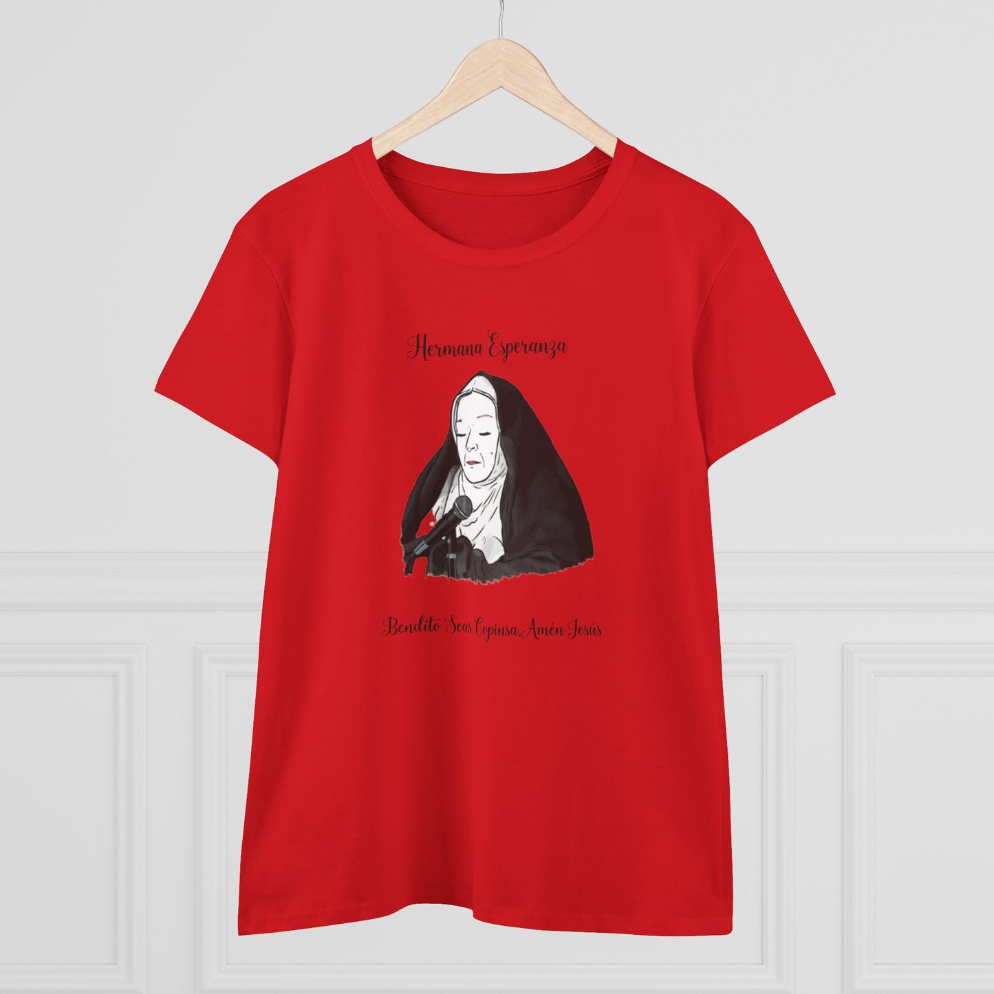 Camiseta para mujer con gráfico de la hermana esperanza estilo vintage