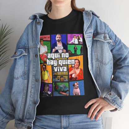 Camiseta Gamer Unisex Aquí no hay quien viva estilo Vintage