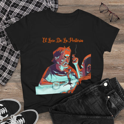 Camiseta gráfica para mujer con diseño de El Loco De La Porteria, estilo vintage