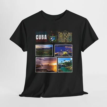 Cuba Vintage Collage Tee — Camiseta unisex estilo Vintage
