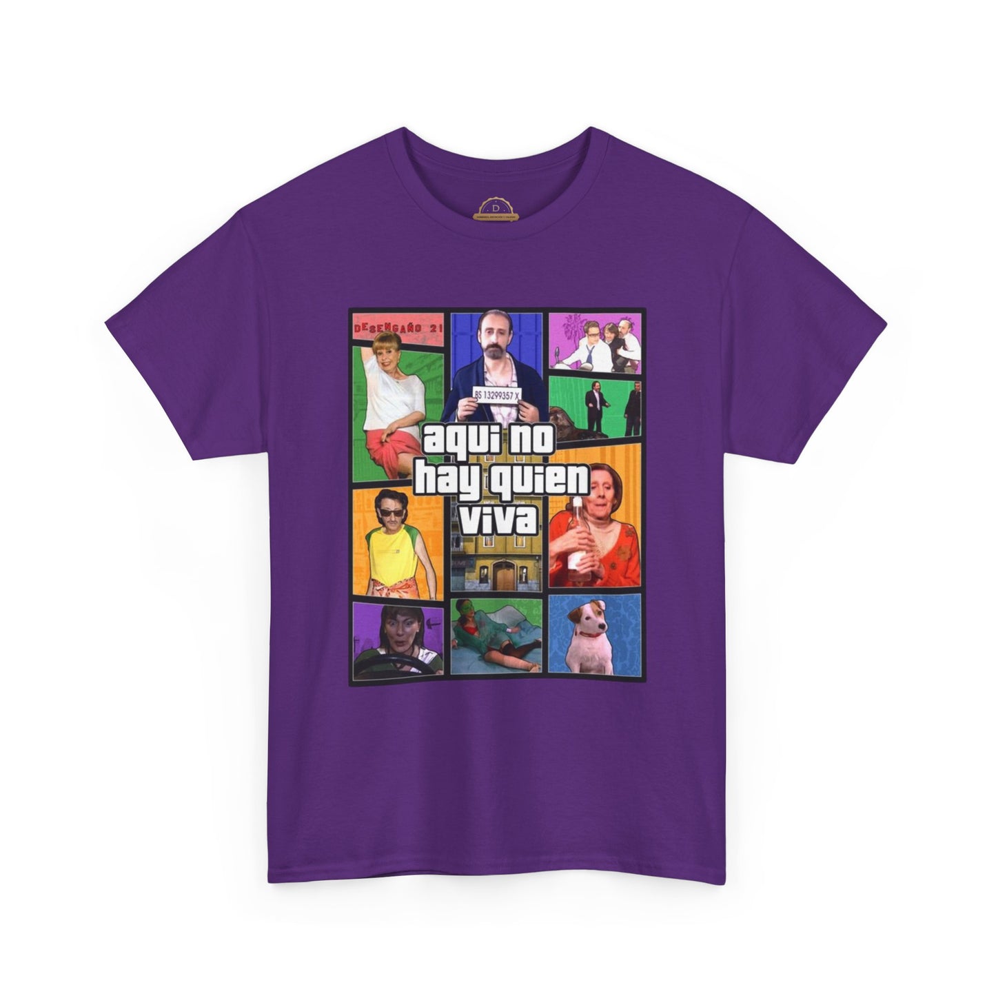 Camiseta Gamer Unisex Aquí no hay quien viva estilo Vintage