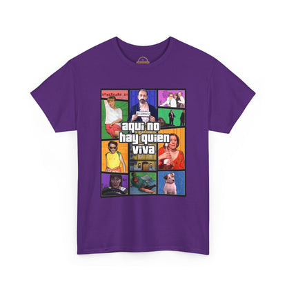 Camiseta Gamer Unisex Aquí no hay quien viva estilo Vintage