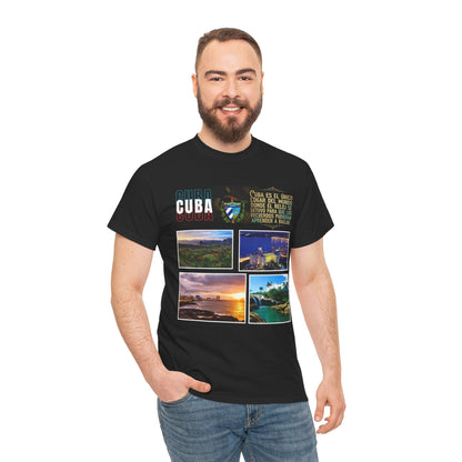 Cuba Vintage Collage Tee — Camiseta unisex estilo Vintage