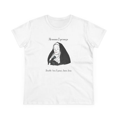 Camiseta para mujer con gráfico de la hermana esperanza estilo vintage