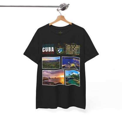 Cuba Vintage Collage Tee — Camiseta unisex estilo Vintage