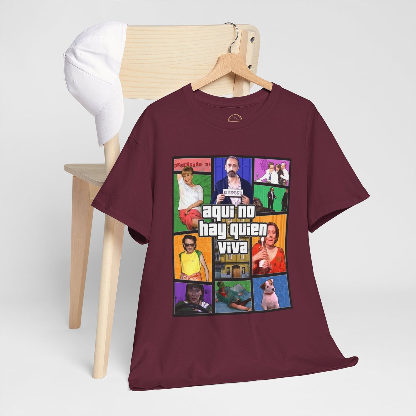 Camiseta Gamer Unisex Aquí no hay quien viva estilo Vintage