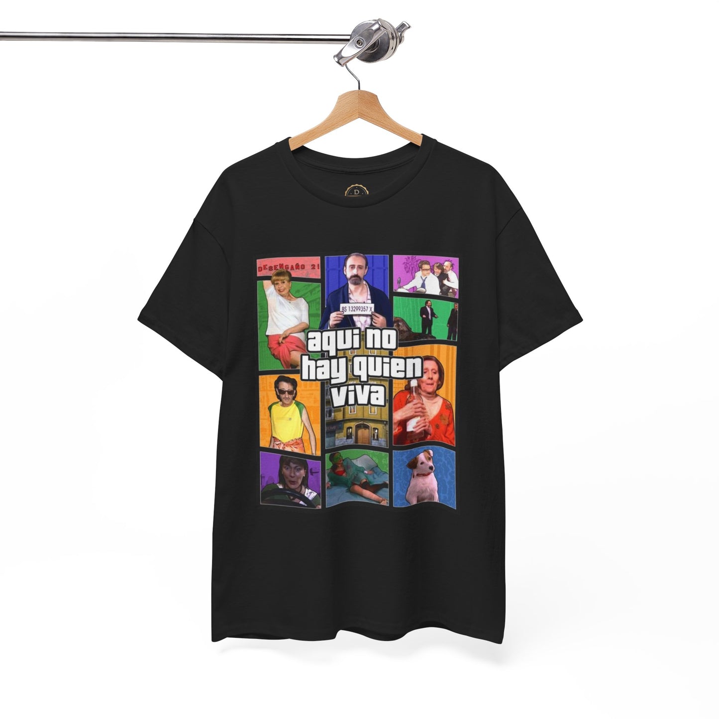 Camiseta Gamer Unisex Aquí no hay quien viva estilo Vintage