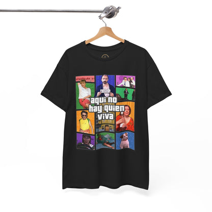Camiseta Gamer Unisex Aquí no hay quien viva estilo Vintage